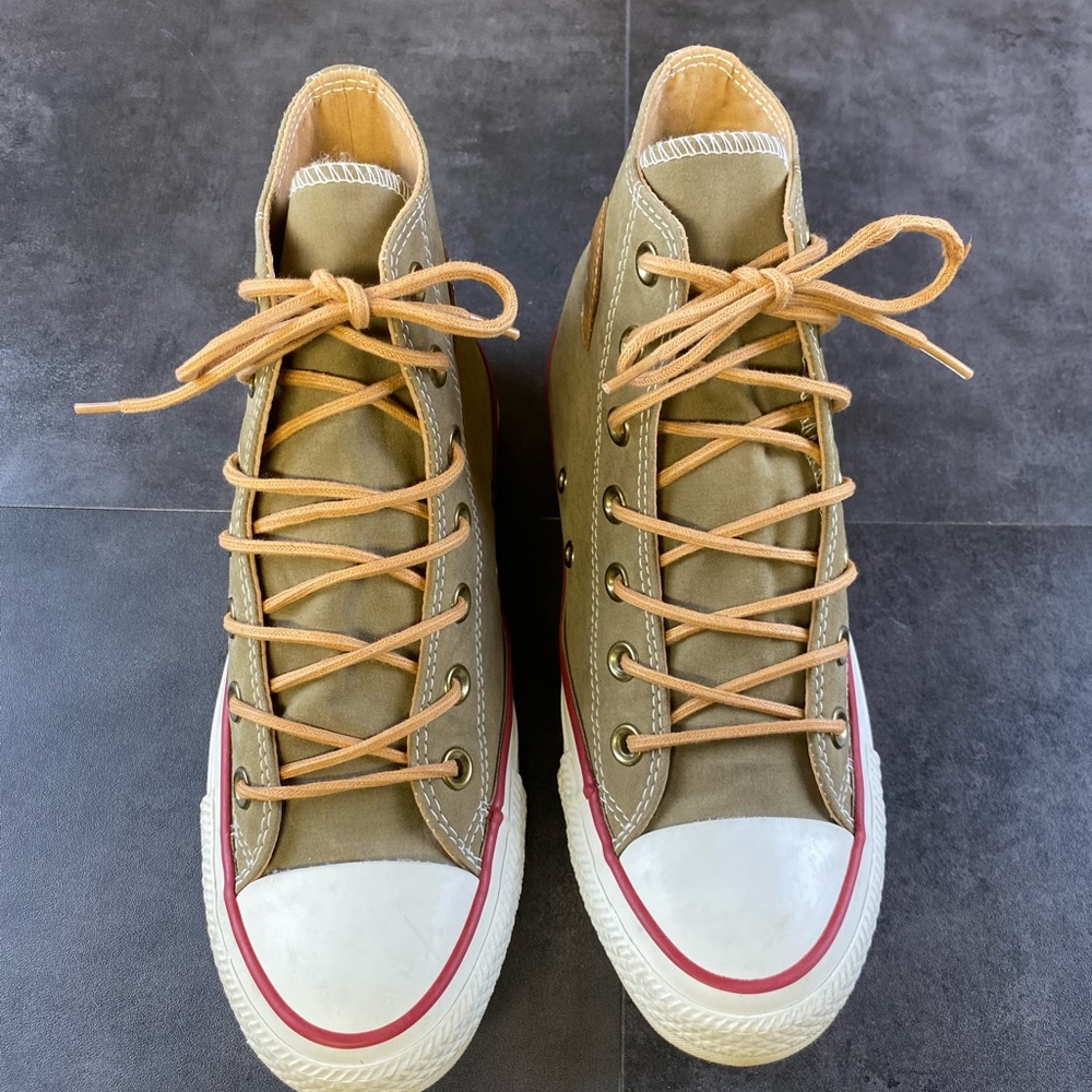Converse Unisex Tan Lux peached suede High-Top Athletic Shoes W7 M5 - Picture 3 of 8